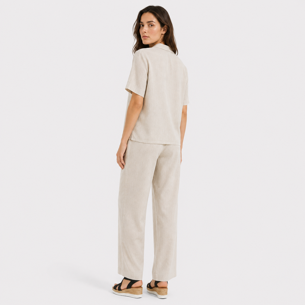 Coutivo - Sandales Femme Compensées Brides Élastiques Confort Léger Style Moderne Élégant