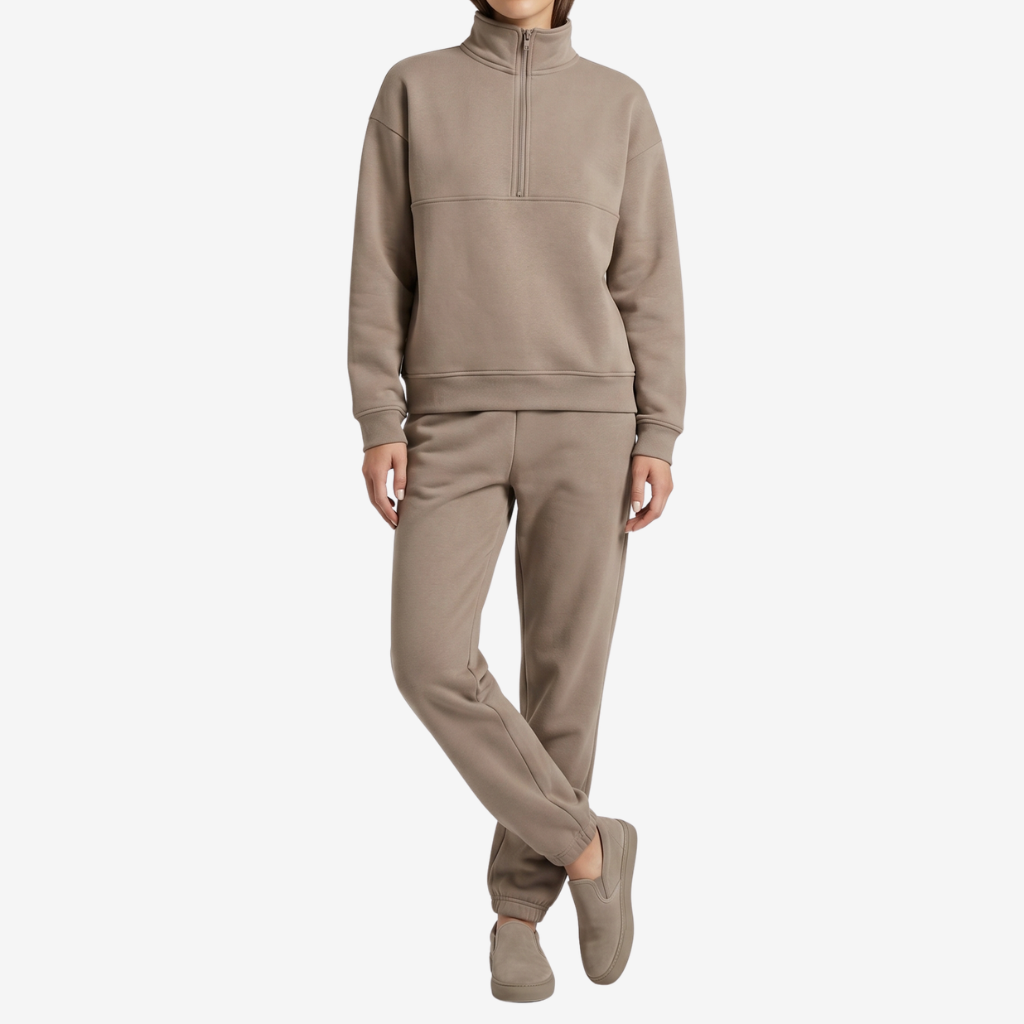 Coutivo - Ensemble Lounge Femme Stretch Coupe Ample Taille Haute