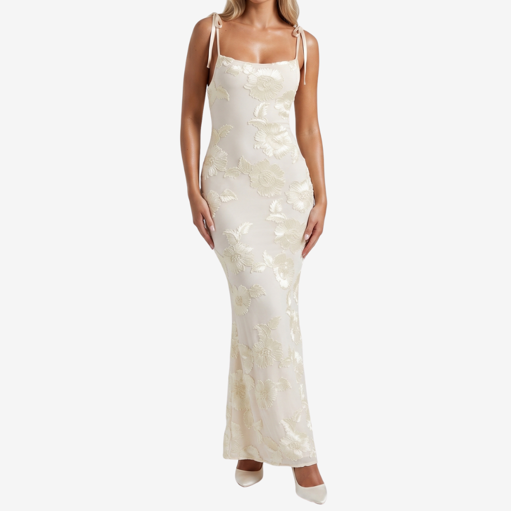 Coutivo - Robe Longue Mousseline Femme Silhouette Élégante Intemporelle