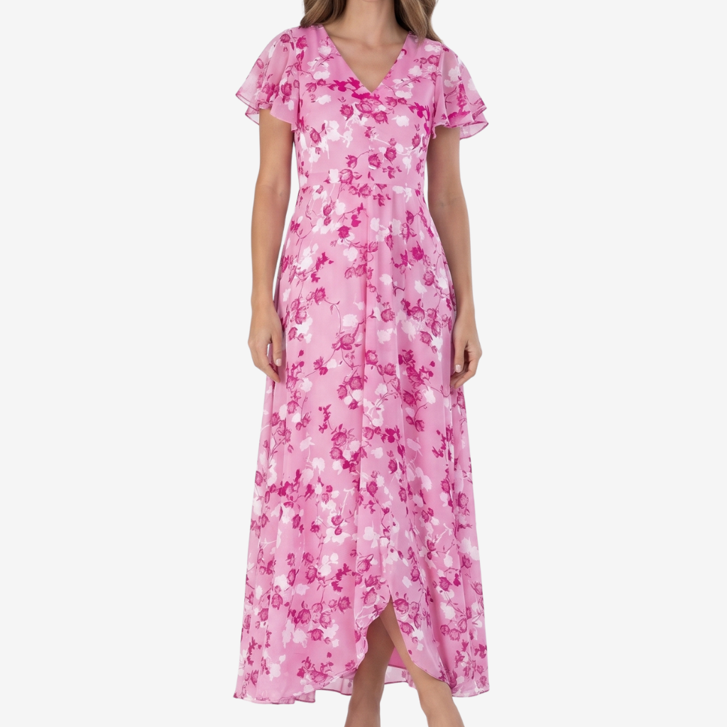 Coutivo - Robe Été Femme Confort Polyester Col V Maxi Fleurie