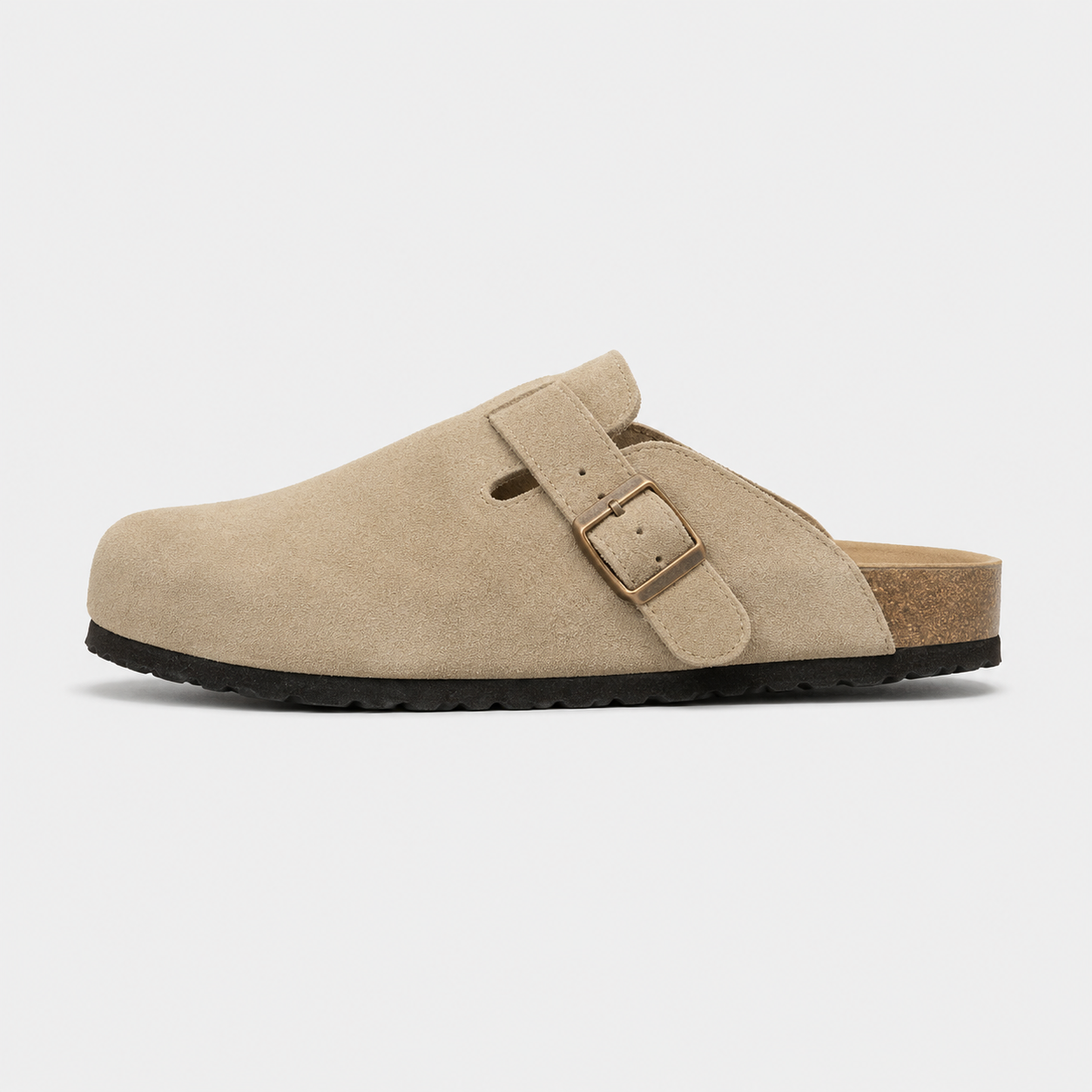 Coutivo - Sabots Femme Suédés Boucle Ajustable Confort Quotidien Style Minimaliste