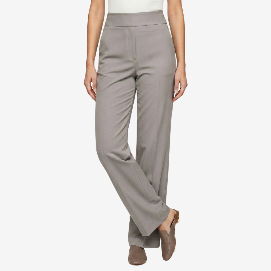 Coutivo - Pantalon Femme Taille Haute Polyester Stretch Confort Wide Leg