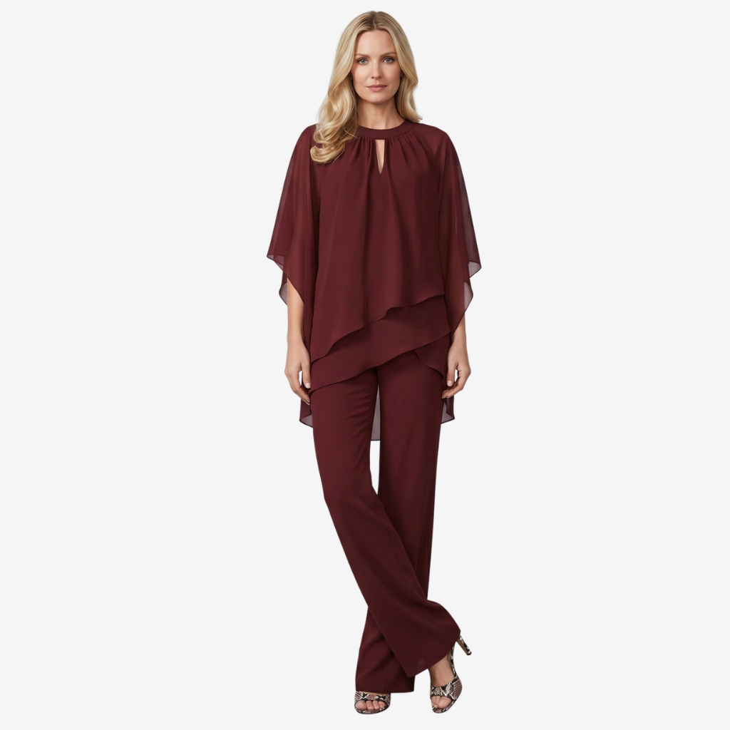 Coutivo - Ensemble 2 Pièces Femme Tissu Souple Coupe Large Style Chic
