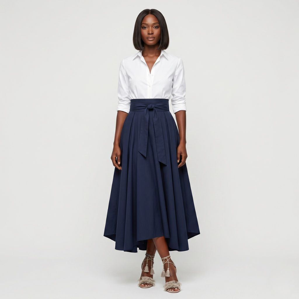 Coutivo - Jupe Longue Femme Élégante Coupe Fluide Style Intemporel