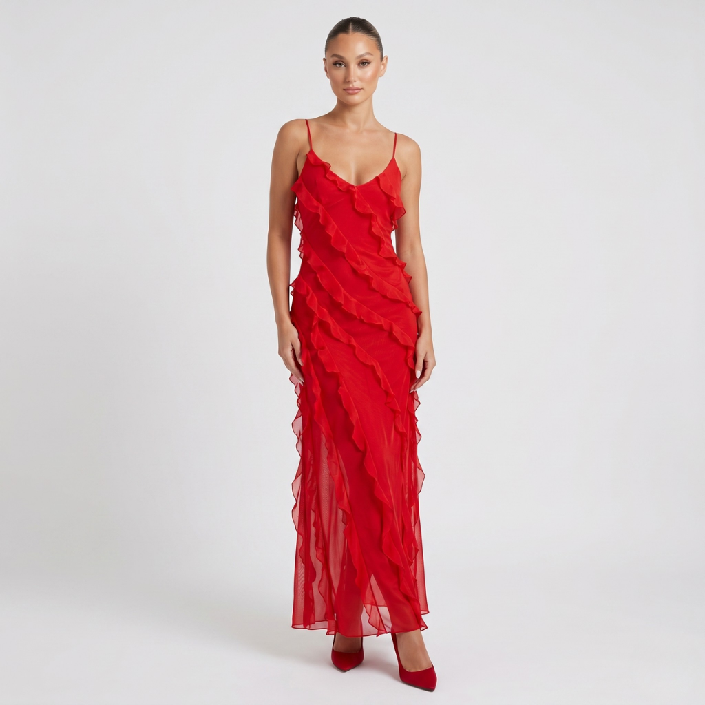 Coutivo - Robe Longue Élégante Femme Style Bohème Classique Coupe Empire