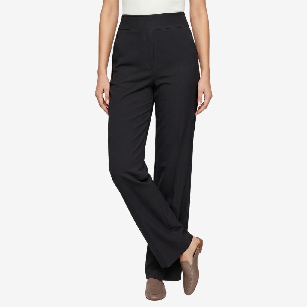 Coutivo - Pantalon Femme Taille Haute Polyester Stretch Confort Wide Leg