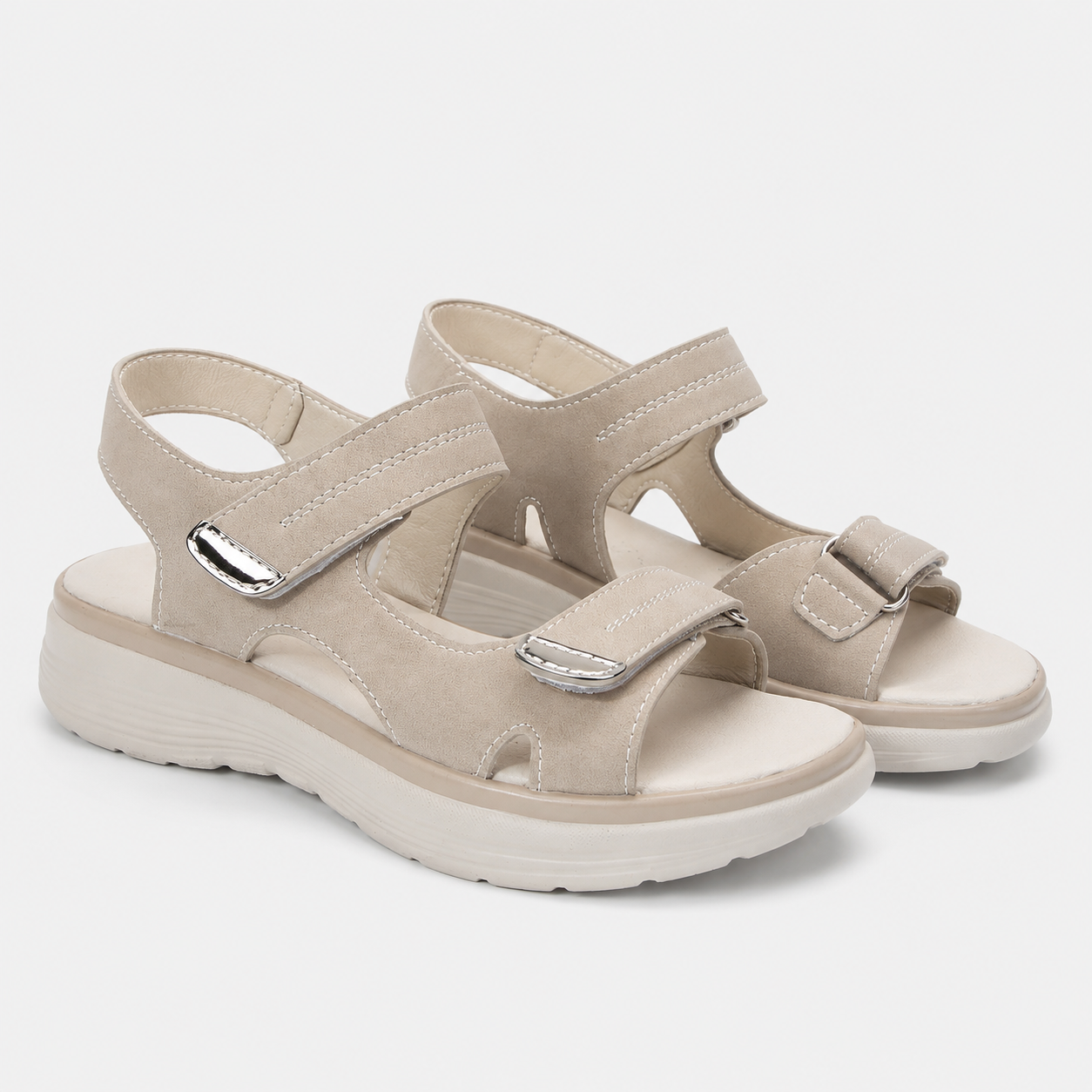 Coutivo - Sandales Femme Brides Ajustables Confort Marche Style Estival Élégant