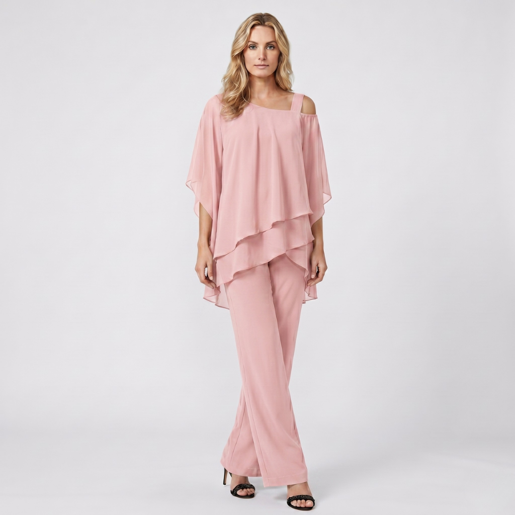 Coutivo - Ensemble Femme Chic 2 Pièces Haut Asymétrique