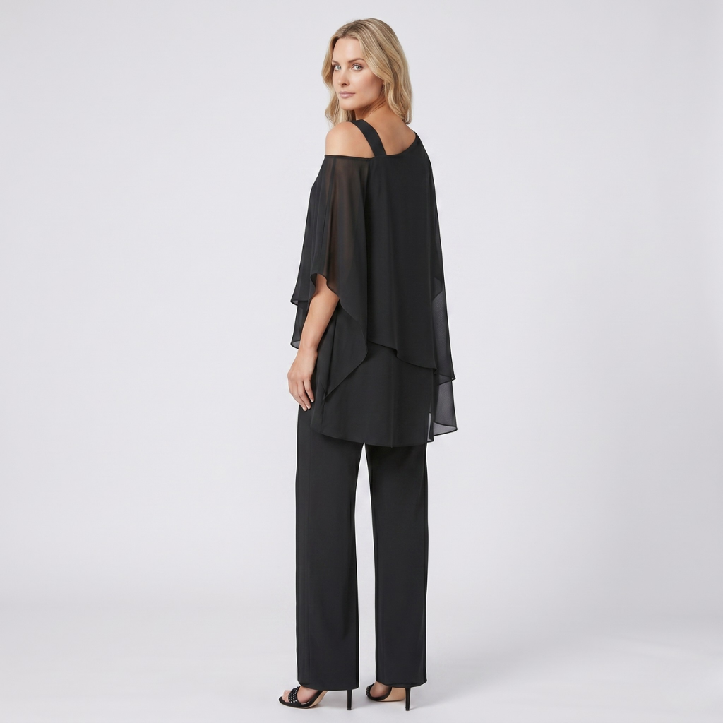 Coutivo - Ensemble Femme Chic 2 Pièces Haut Asymétrique