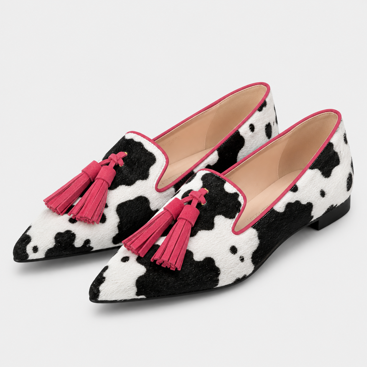 Coutivo - Ballerines Femme Motif Animal Pompons Élégance Classique Confort Quotidien