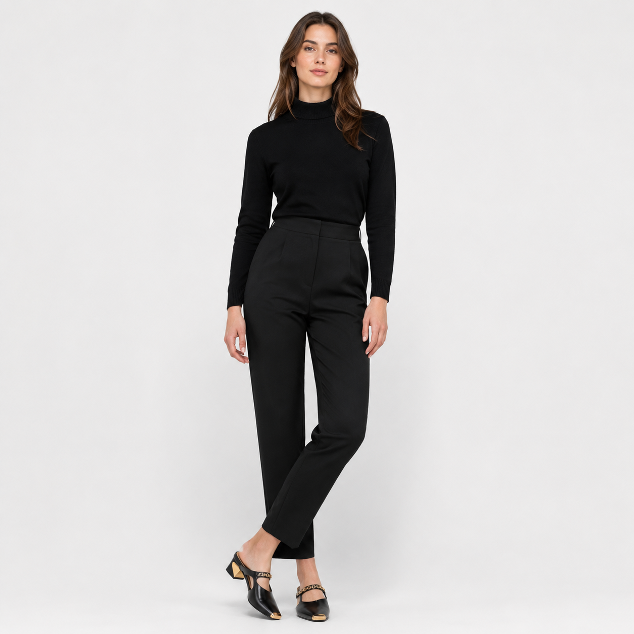 Coutivo - Escarpins Femme Bride Métallique Talon Bloc Élégance Moderne Confort Raffiné