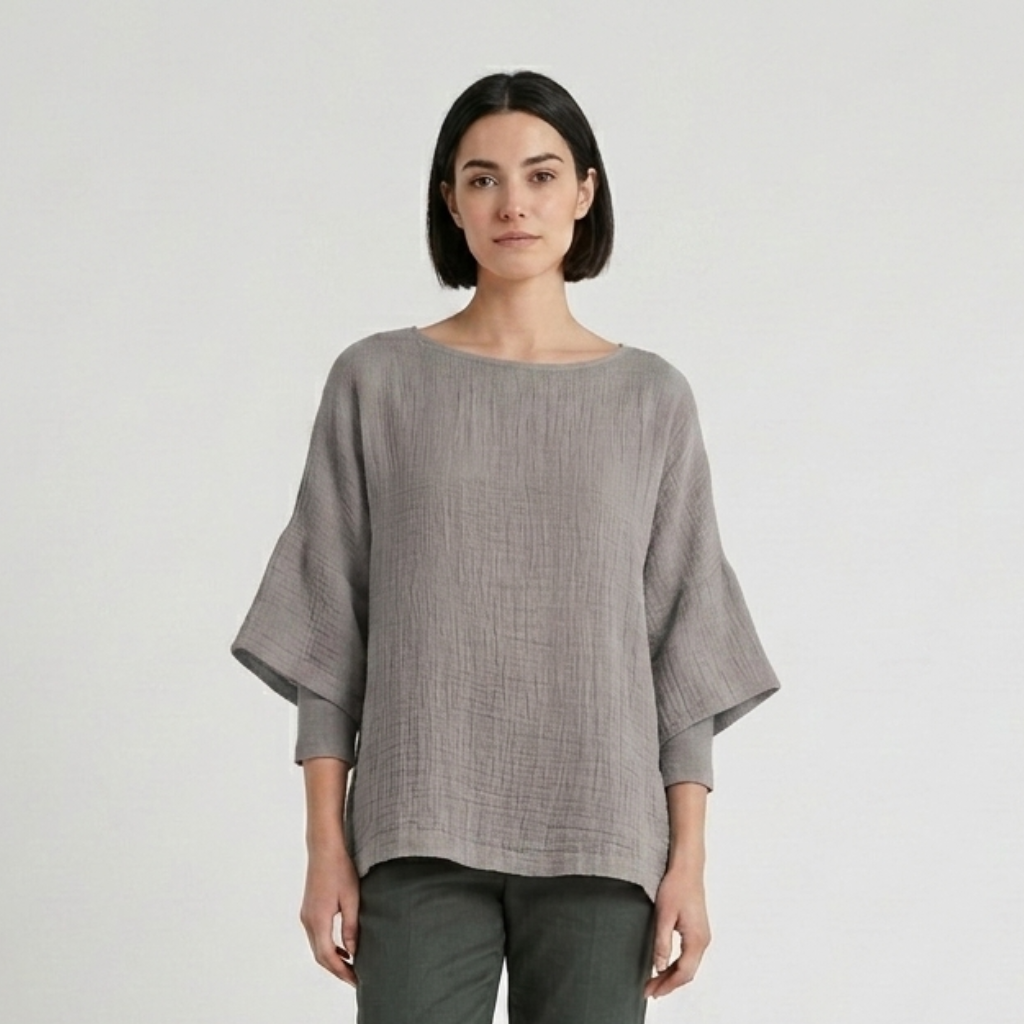 Coutivo - Blouse Femme Style Lin Classique Coupe Ample Élégante