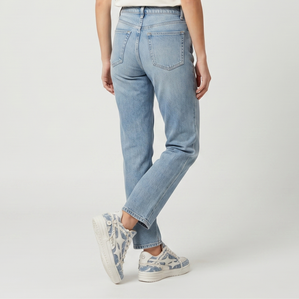 Coutivo - Sneakers Femme Confort Denim Style Retro Usage Quotidien