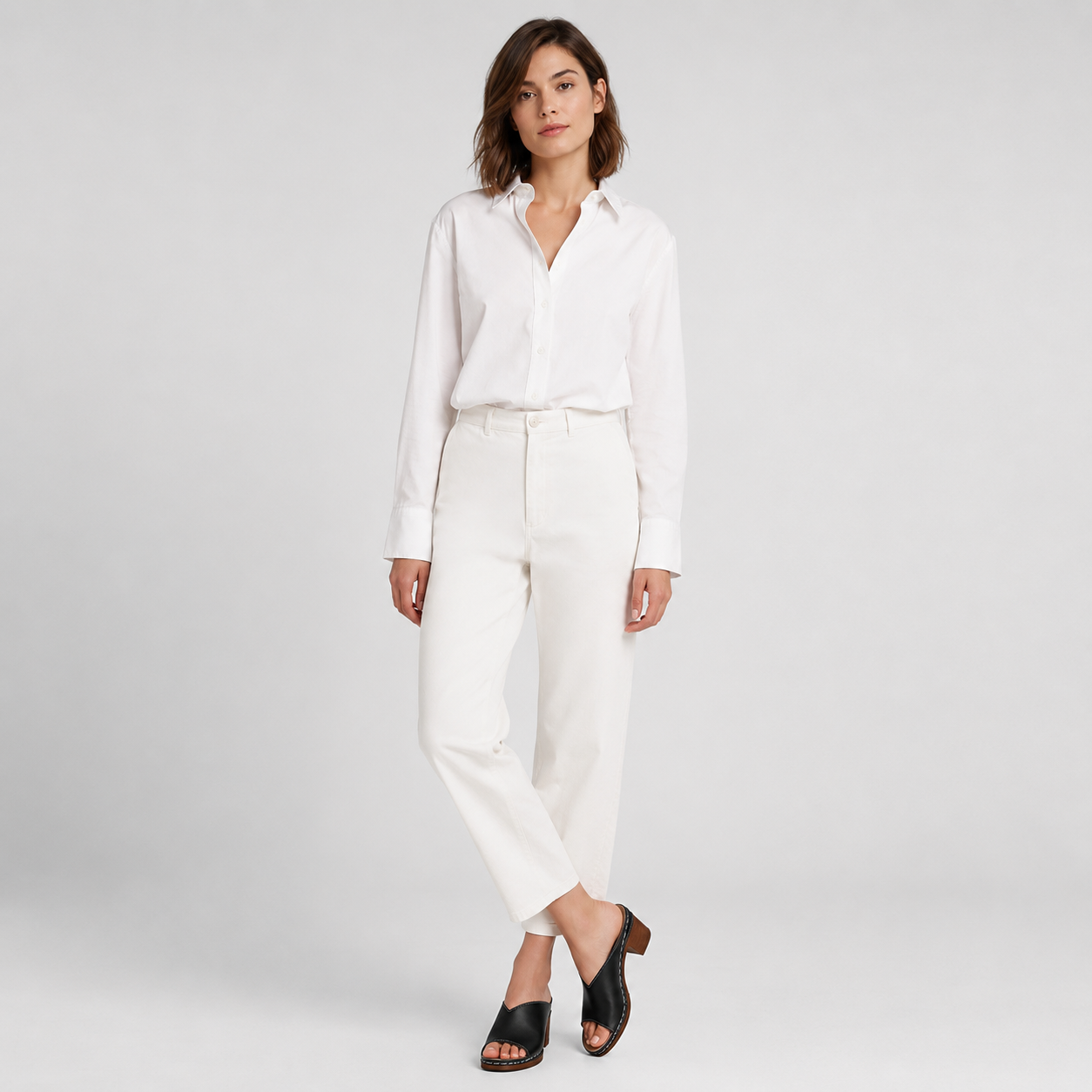 Coutivo - Mules Femme Talon Bloc Bout Ouvert Élégance Moderne Confort Quotidien