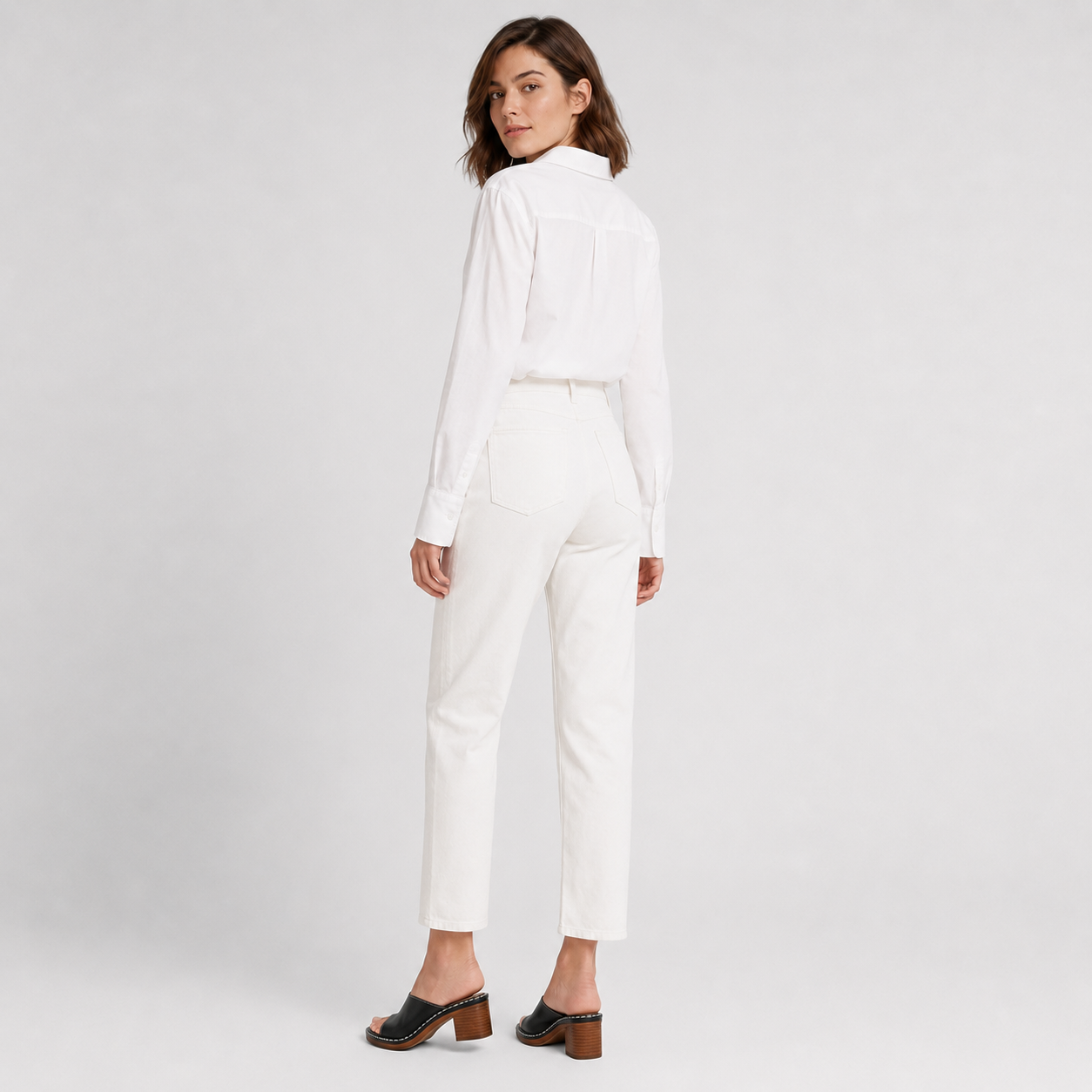 Coutivo - Mules Femme Talon Bloc Bout Ouvert Élégance Moderne Confort Quotidien