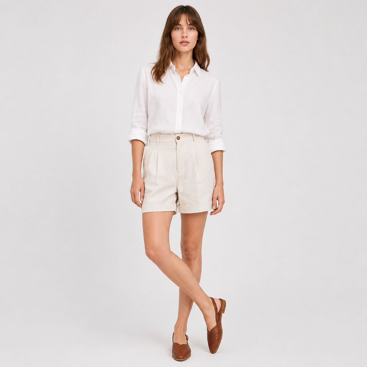Coutivo - Ballerines Femme Bride Arrière Tressées Bout Pointu Élégance Confort Quotidien
