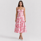 Coutivo - Robe Femme Midi Bretelles Fines Coupe Évasée Élégance Classique Confort Raffiné