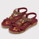 Coutivo - Sandales Femme Bohème Perles Décoratives Brides Croisées Confort Quotidien Style Élégant