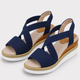 Coutivo - Sandales Femme Compensées Brides Élastiques Confort Léger Style Moderne Élégant