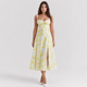 Coutivo - Robe Femme Midi Bretelles Fines Coupe Évasée Élégance Classique Confort Raffiné