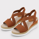 Coutivo - Sandales Femme Compensées Brides Élastiques Confort Léger Style Moderne Élégant