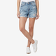 Coutivo - Short Femme Denim Mélangé Confort Coupe Décontractée Taille Haute