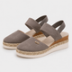 Coutivo - Sandales Femme Compensées Brides Élastiques Confort Léger Style Bohème Chic