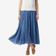 Coutivo - Jupe Maxi Femme Coton Lin Respirant Coupe Fluide Style Classique
