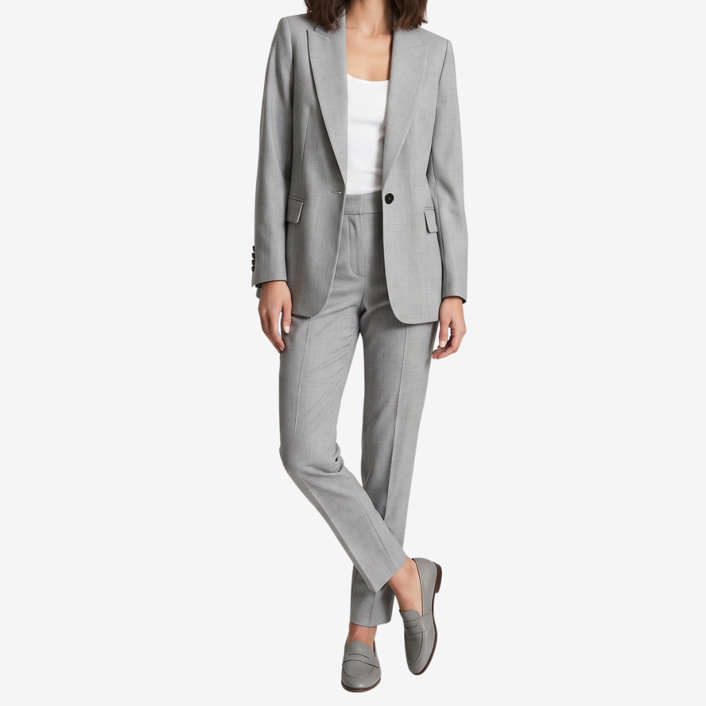 Coutivo - Tailleur Femme 2 Pièces Blazer Pantalon Coupe Classique Confort