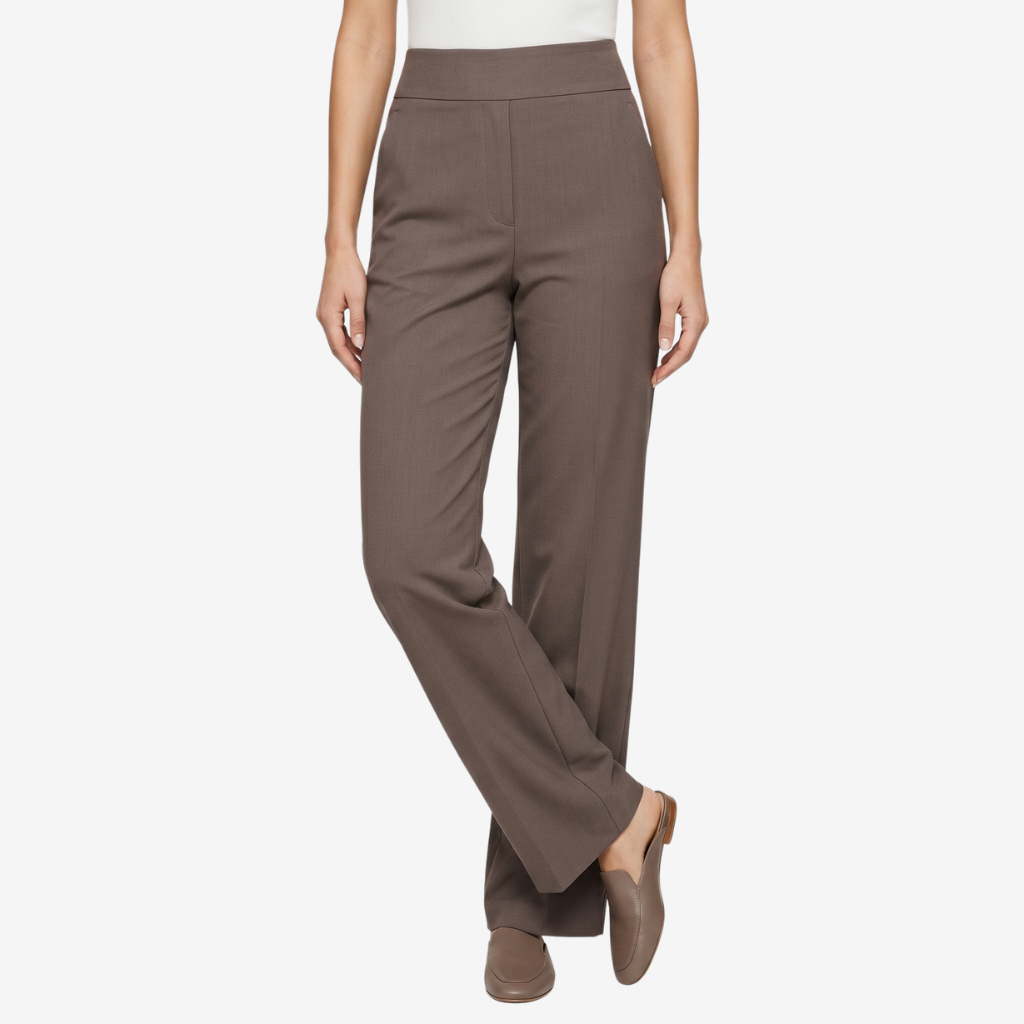 Coutivo - Pantalon Femme Taille Haute Polyester Stretch Confort Wide Leg