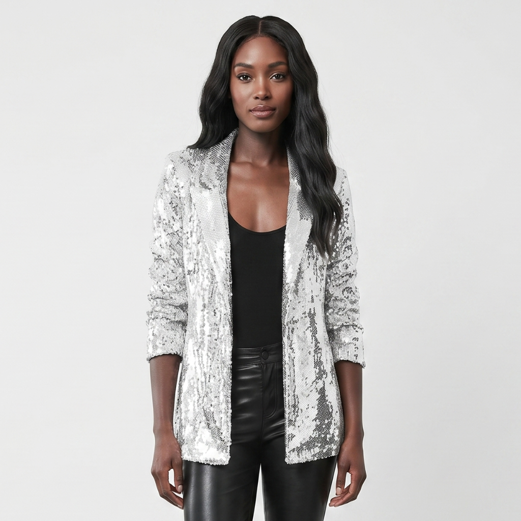 Coutivo - Veste Femme Brillante Paillettes Tenue Soirée Chic
