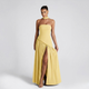 Coutivo - Robe Longue Bustier Élégance Classique Coupe Asymétrique