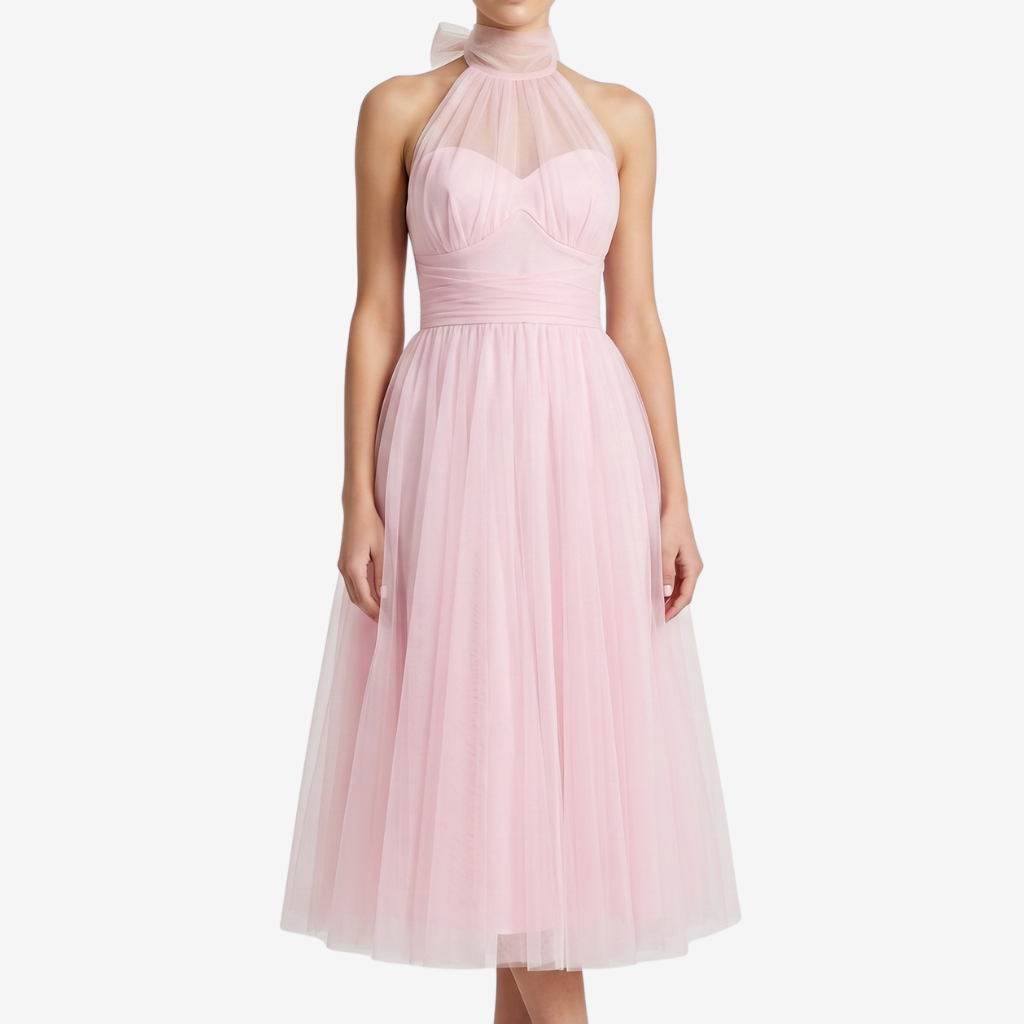 Coutivo - Robe Longue Femme Polyester Élégante Coupe Fluide Sans Manches