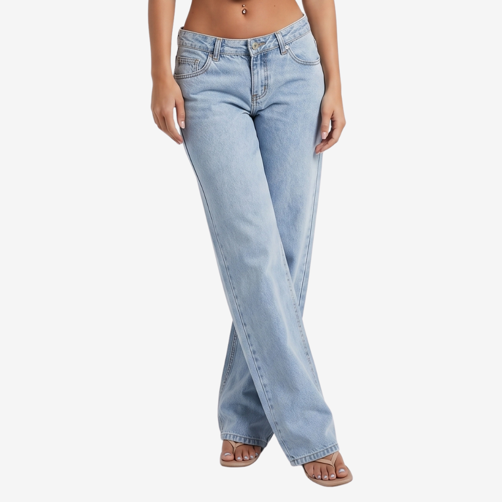 Coutivo - Jean Femme Coton Denim Confort Coupe Droite Taille Moyenne
