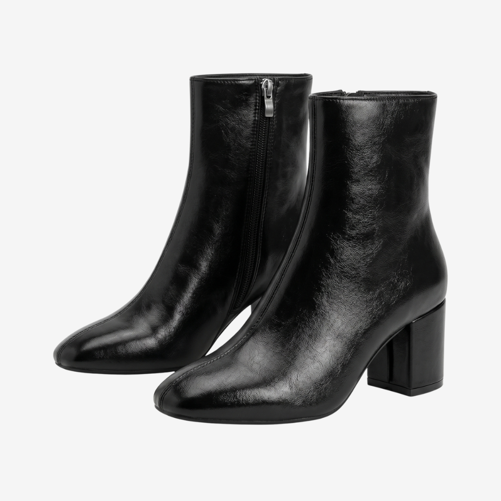 Coutivo - Bottines Femme Similicuir Confort Talon Bloc Style Classique