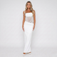 Coutivo - Robe Longue Dentelle Femme Élégance Classique Coupe Ajustée