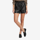 Coutivo - Short Femme Simili Cuir Minimaliste Taille Élastique Style Classique