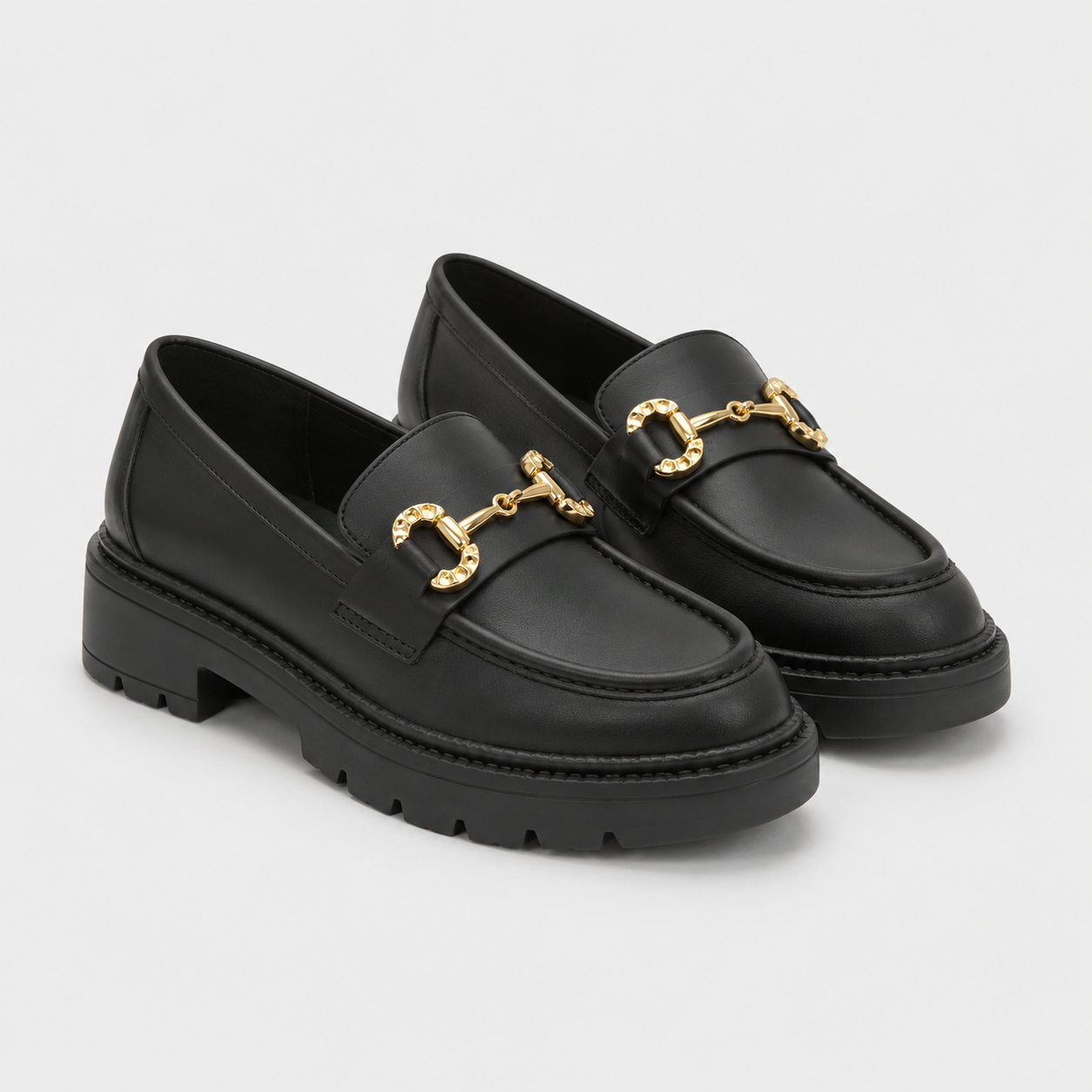 Coutivo - Mocassins Femme Semelle Crantée Détail Métallique Élégance Classique Confort Quotidien