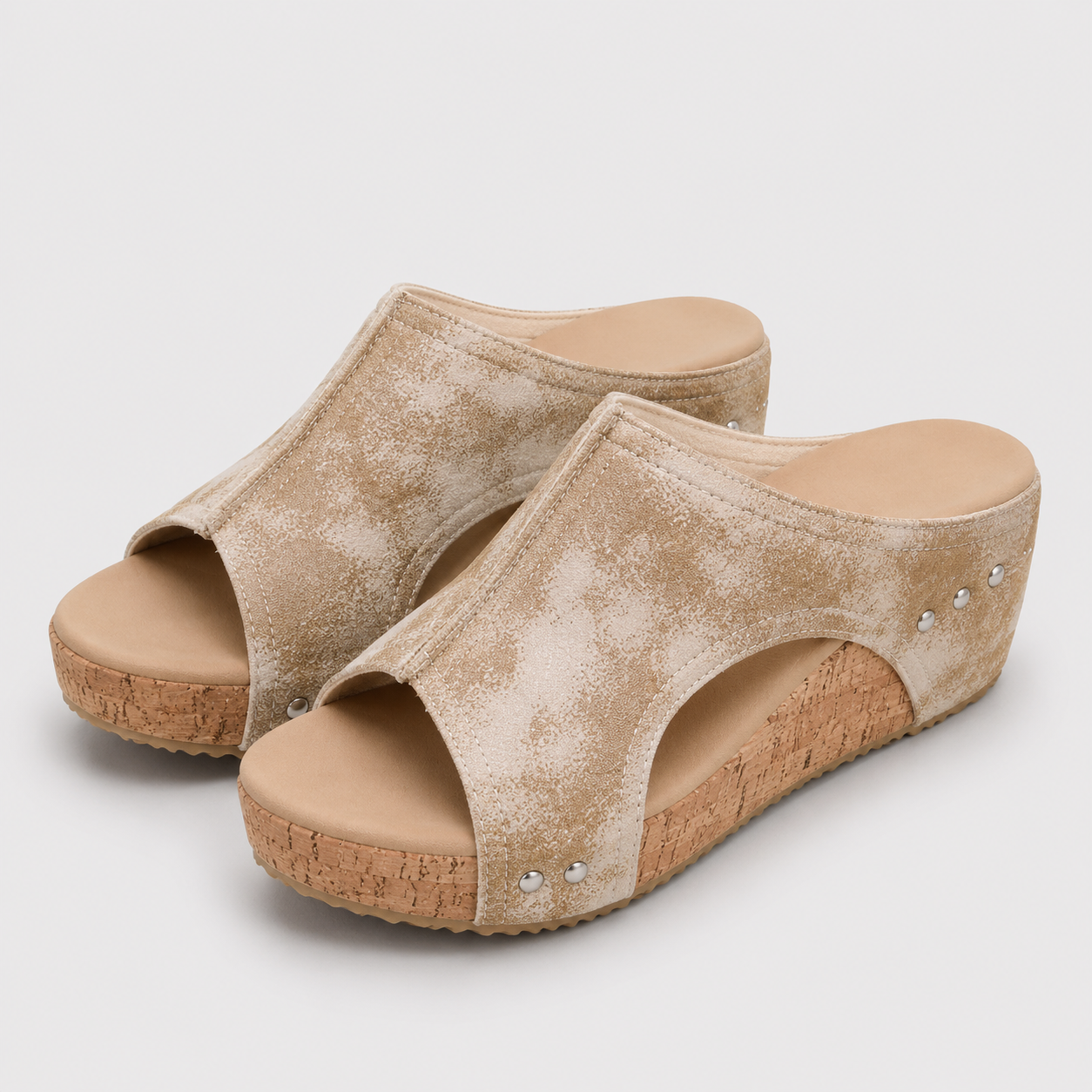 Coutivo - Sandales Femme Compensées Ouvertes Confort Léger Style Décontracté Élégant