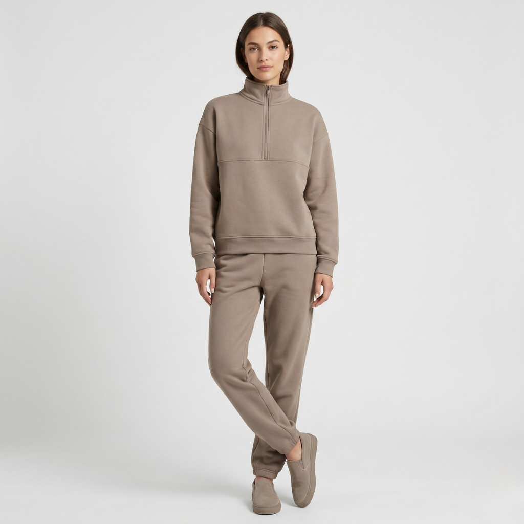 Coutivo - Ensemble Lounge Femme Stretch Coupe Ample Taille Haute