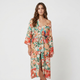 Coutivo - Kimono Femme Imprimé Floral Polyester Style Bohème Été