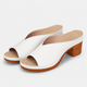 Coutivo - Mules Femme Talon Bloc Bout Ouvert Élégance Moderne Confort Quotidien