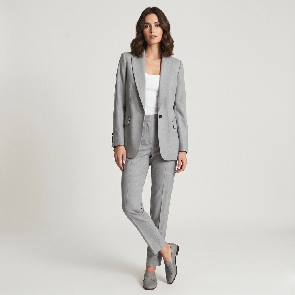 Coutivo - Tailleur Femme 2 Pièces Blazer Pantalon Coupe Classique Confort