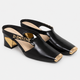 Coutivo - Escarpins Femme Bride Métallique Talon Bloc Élégance Moderne Confort Raffiné