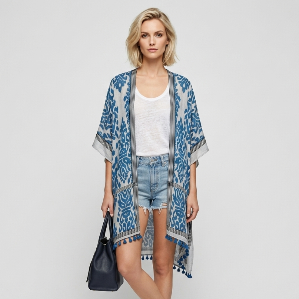 Coutivo - Kimono Femme Été Léger Respirant Plage Viscose Confort