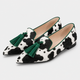 Coutivo - Ballerines Femme Motif Animal Pompons Élégance Classique Confort Quotidien