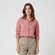 Coutivo - Blouse Femme Coton Lin Manches Longues Coupe Décontractée Élégante