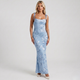 Coutivo - Robe Longue Mousseline Femme Silhouette Élégante Intemporelle