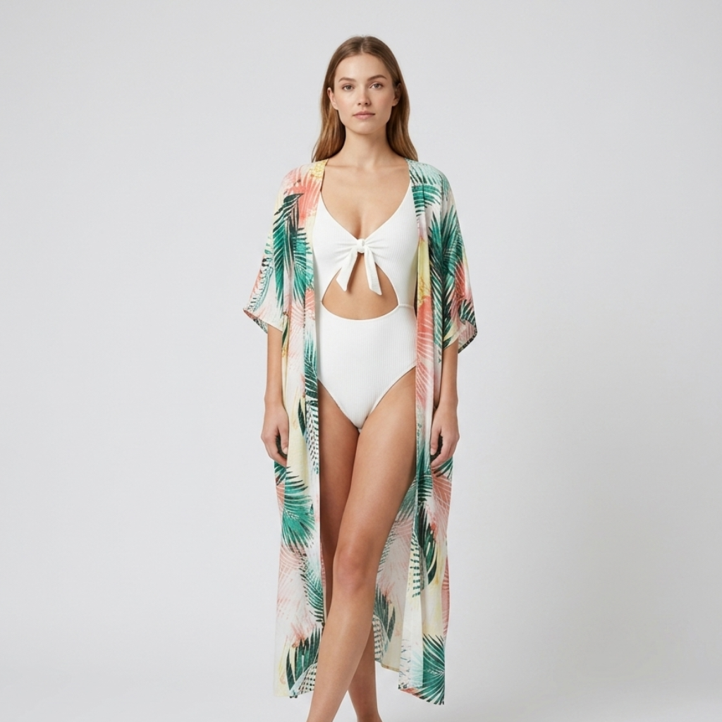 Coutivo - Kimono Plage Femme Viscose Douce Style Classique Raffiné