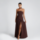 Coutivo - Robe Longue Bustier Élégance Classique Coupe Asymétrique